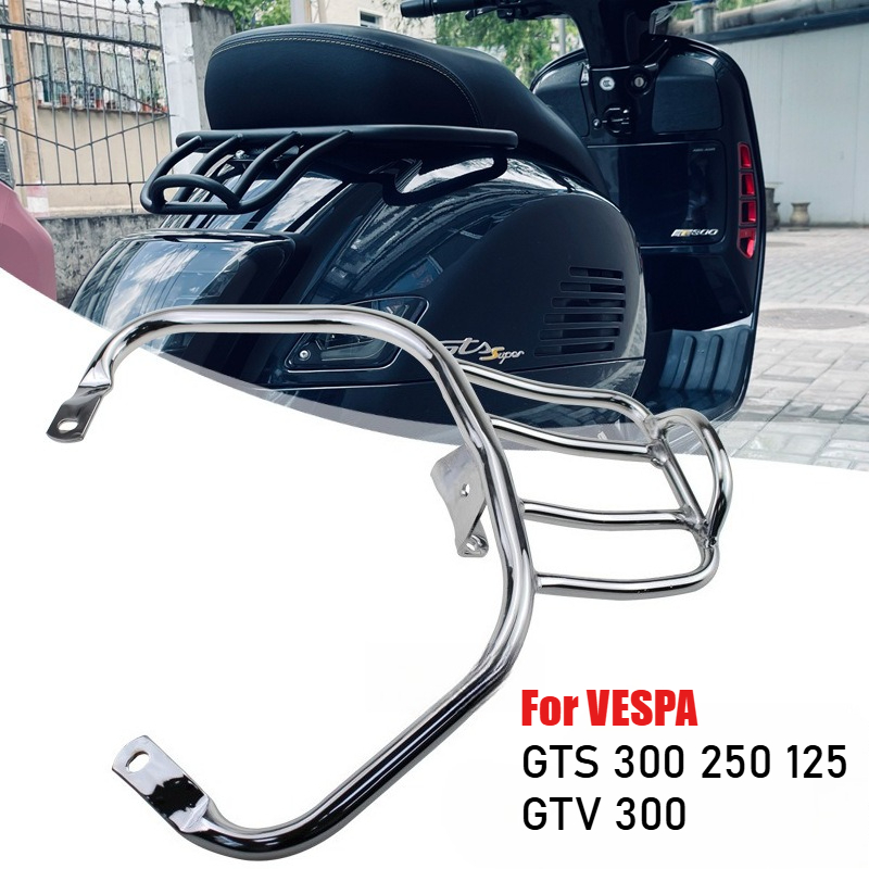 Motorcycle Luggage Rack Rear Carrier Steel - For VESPA GTS300 GTV300 GTS 300