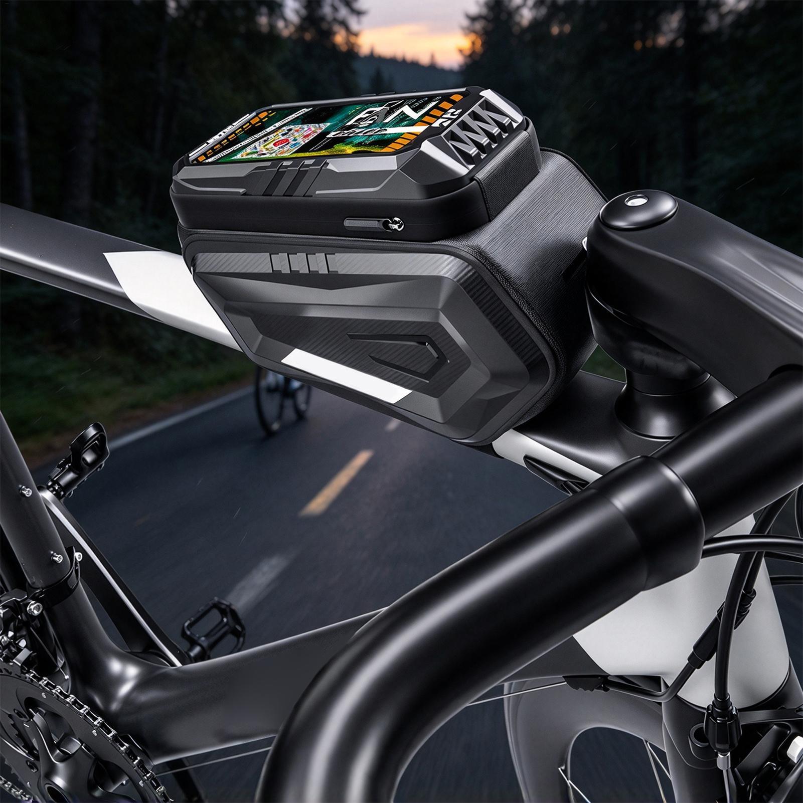 Waterproof Motorcycle Handlebar Bag Pouch - Bike Pouch Touchscreen Handlebar Phone Storage