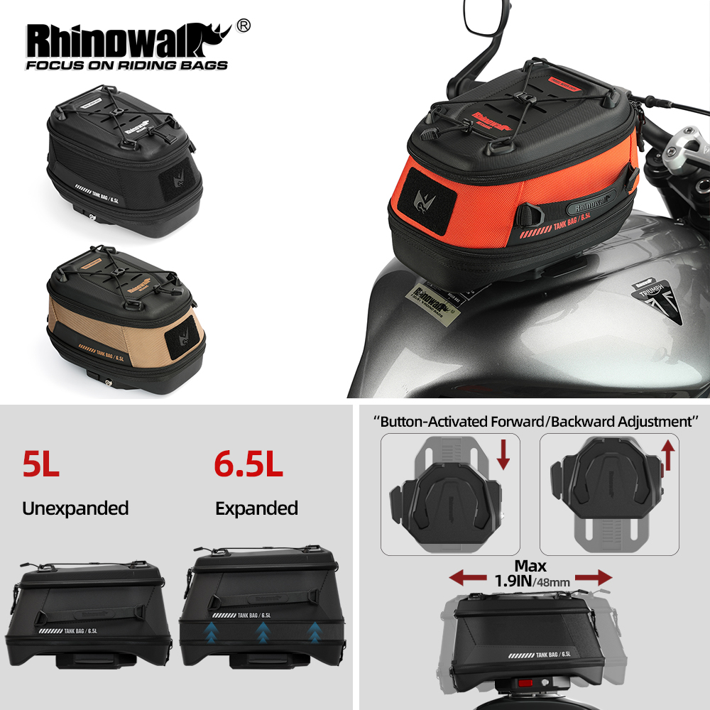 Motorcycle Tank Bag Magnetic Quick Release - Rhinowalk Motorcycle Magnetic Tank Bag 6.5L