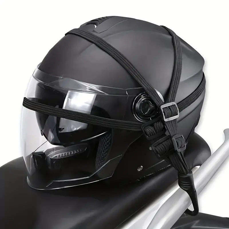 Cargo Net Bungee Cord Motorcycle Helmet - Heavy Duty Elastic Motorcycle Helmet Cargo