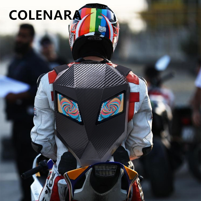 Motorcycle Helmet Backpack Waterproof Led - COLENARA Waterproof Backpack ABS+PC Laptop Shoulder