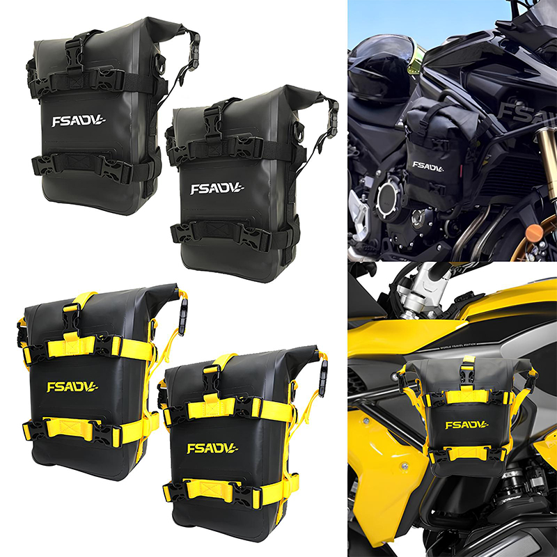 Motorcycle Crash Bar Waterproof Dry Bag - Outdoor Tank Side Bag Motorcycle Saddle