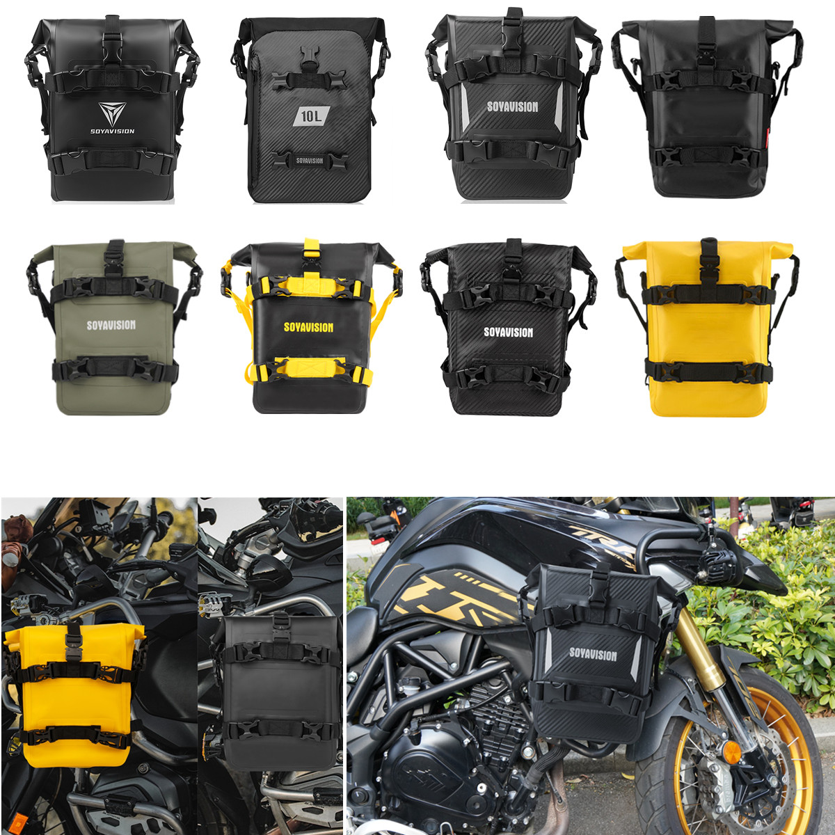 Motorcycle Crash Bar Waterproof Dry Bag - ADV Motorcycle Crash Bar Bag 8L