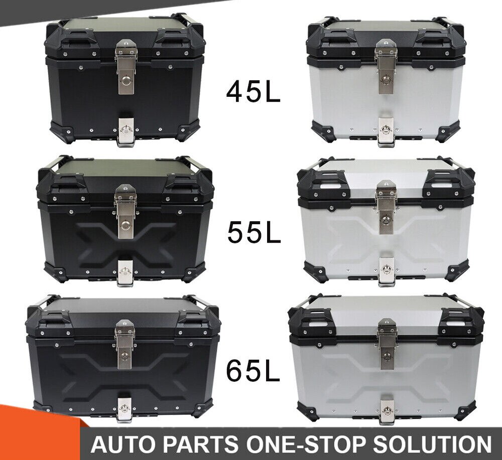 Aluminum Top Case Luggage Box 45L 55L - Aluminum Trunk 65L Motorcycle Top Case