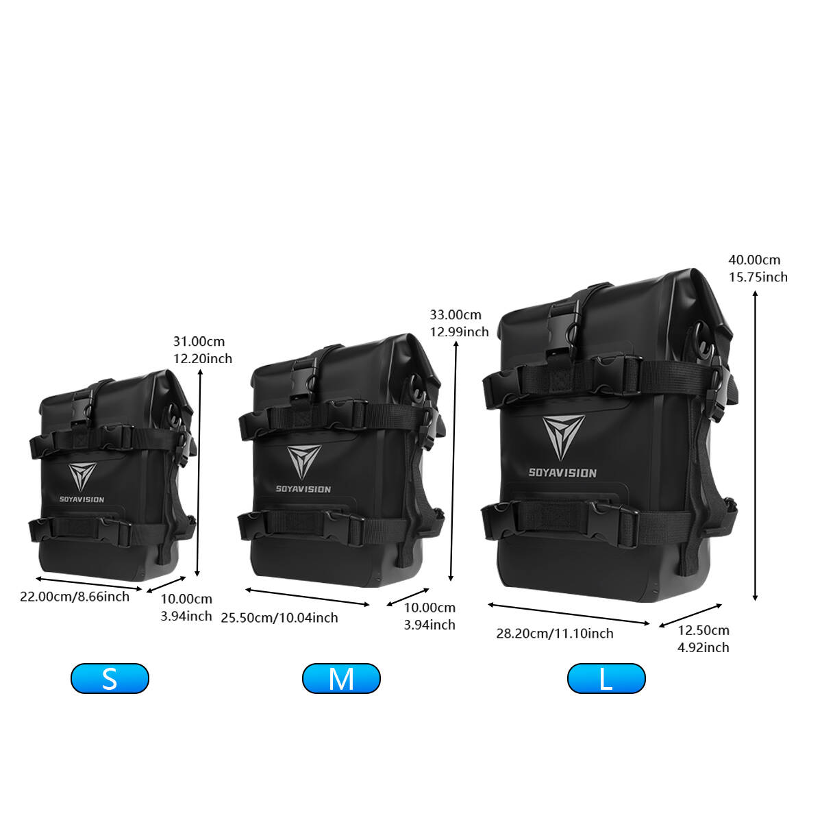 S/M/L Outdoor Tank Side Bag Mo - Motorcycle Crash Bar Waterproof Dry Bag recension och pris