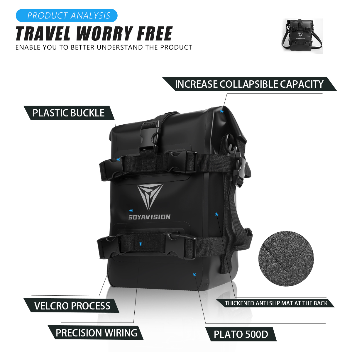 S/M/L Outdoor Tank Side Bag Mo - Motorcycle Crash Bar Waterproof Dry Bag recension och pris