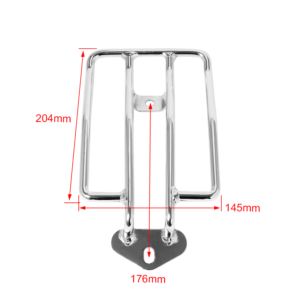 Motorcycle Black / Chrome Rear - Motorcycle Luggage Rack Rear Carrier Steel recension och pris