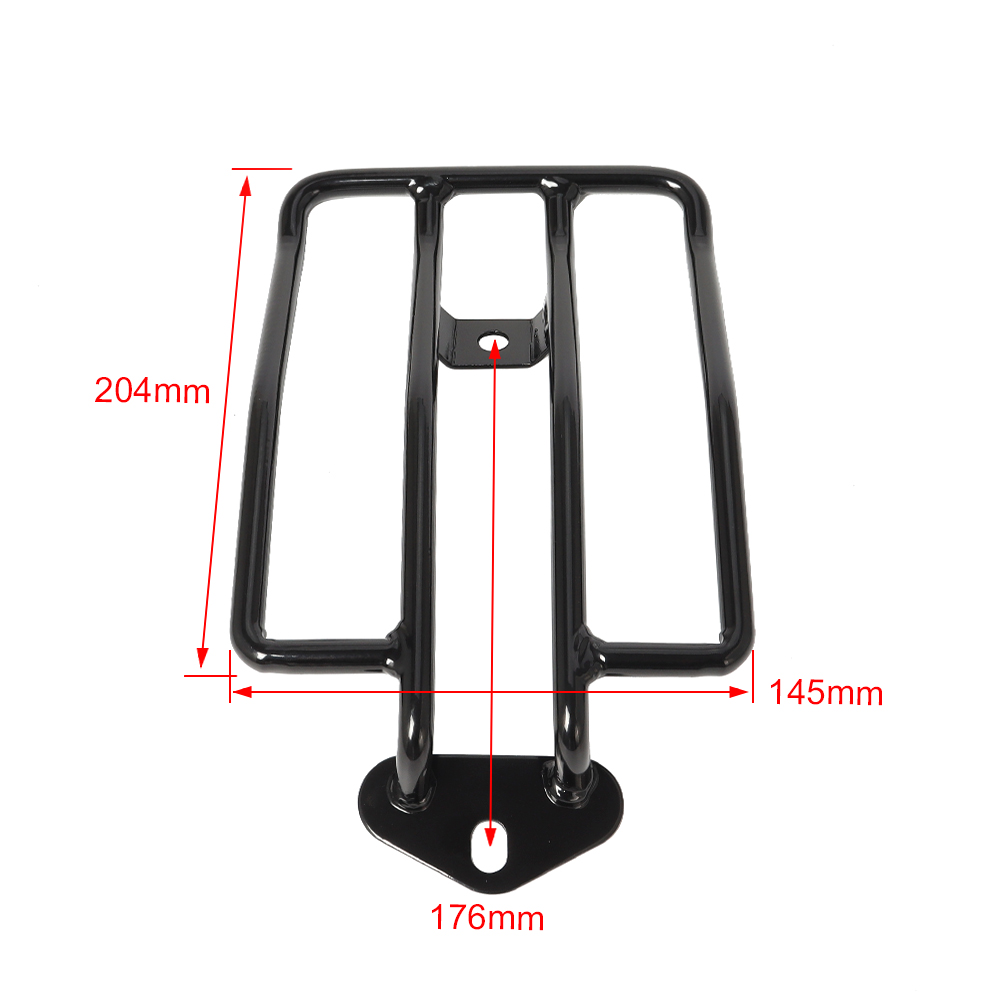Motorcycle Black / Chrome Rear - Motorcycle Luggage Rack Rear Carrier Steel recension och pris