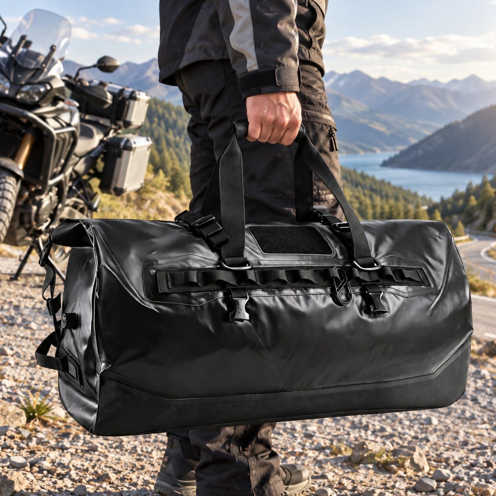 Motorcycle Rear for seat Duffe - Motorcycle Tail Bag Waterproof Roll Top recension och pris