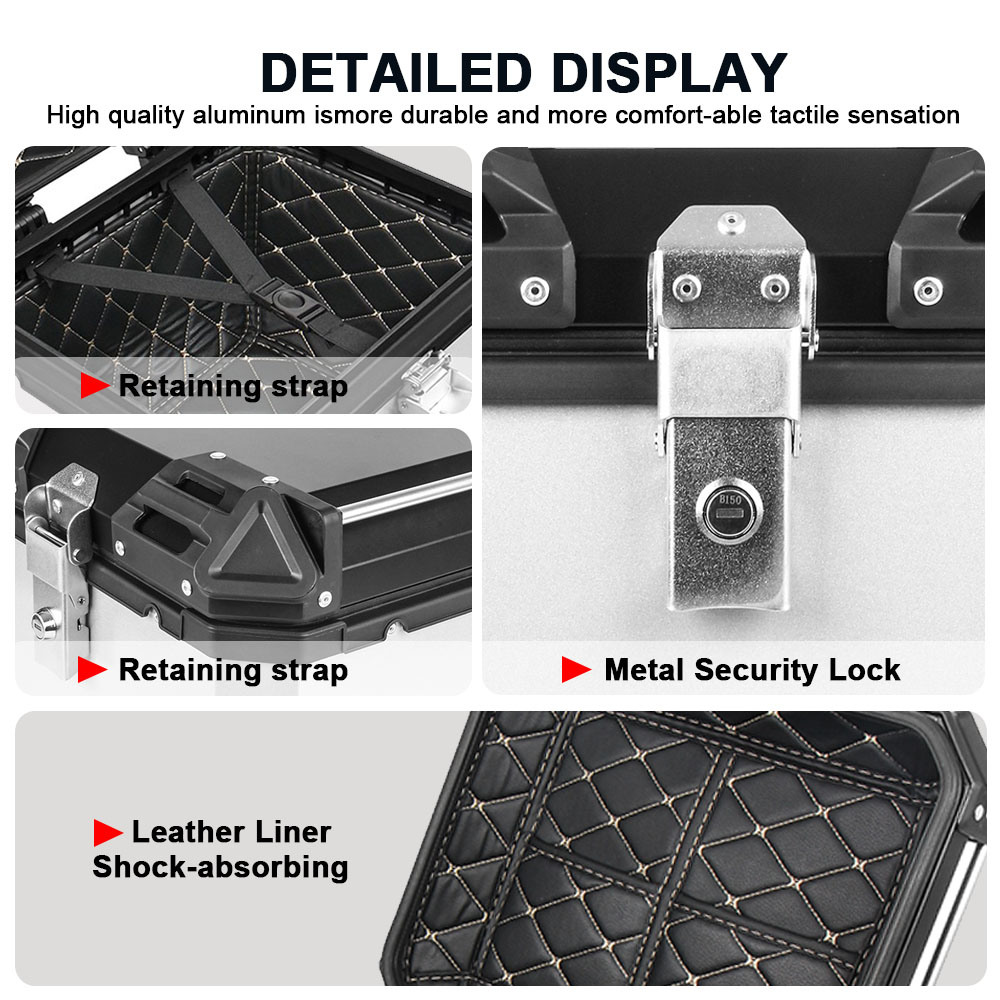 For BMW For VOGE 55L 45L Motor - Aluminum Top Case Luggage Box 45L 55L recension och pris