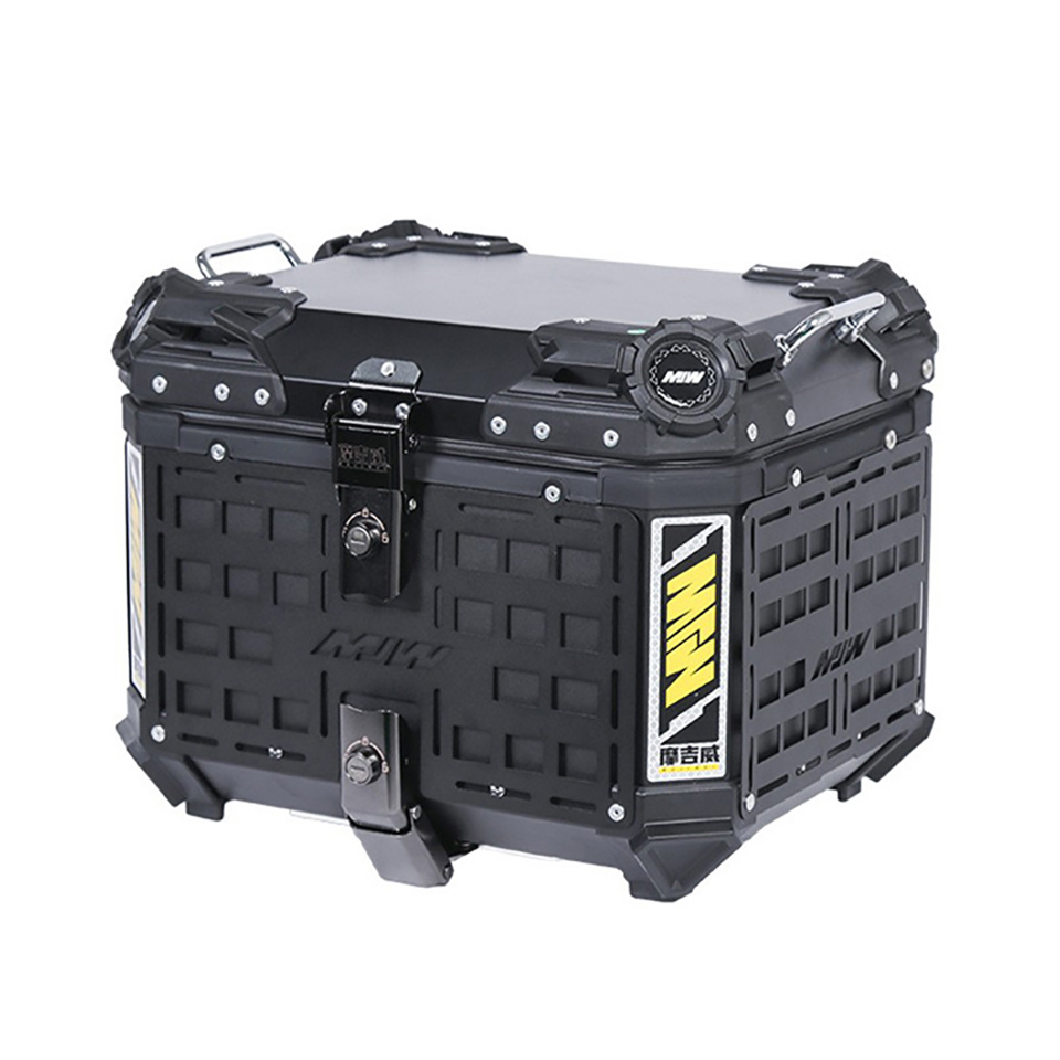 New Aluminum Motorcycle Top Bo - Aluminum Top Case Luggage Box 45L 55L recension och pris