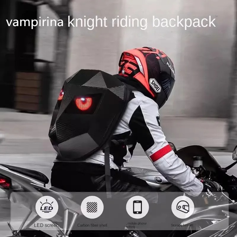 LOY LED Mochila Knight Cycling - Motorcycle Helmet Backpack Waterproof Led recension och pris
