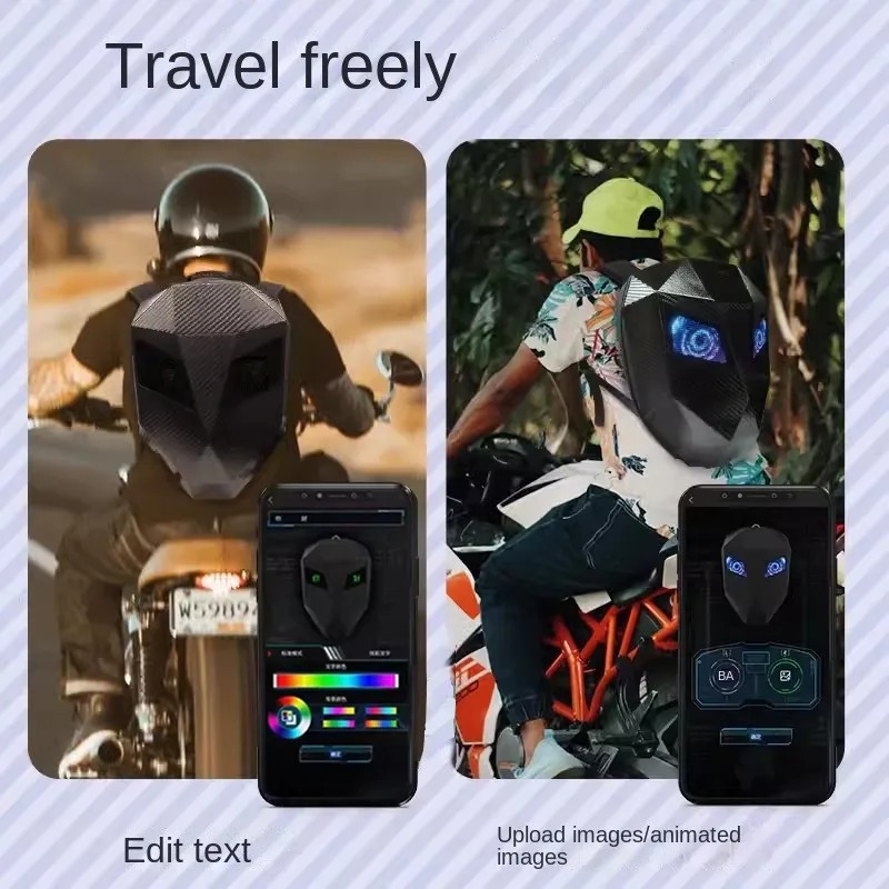 LOY LED Mochila Knight Cycling - Motorcycle Helmet Backpack Waterproof Led recension och pris