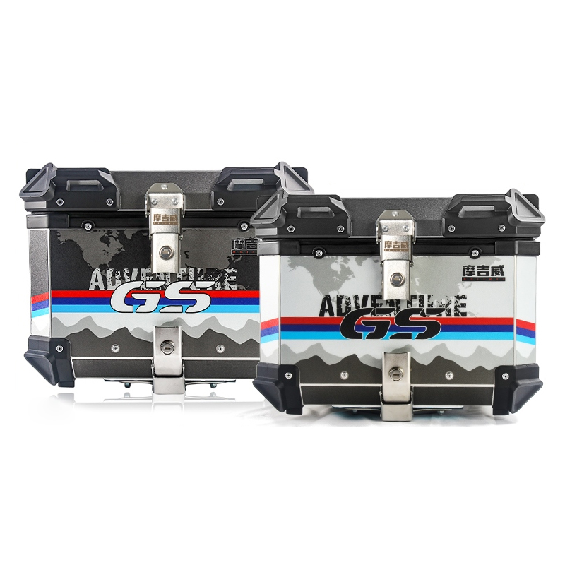 Motorcycle Rear Trunk Aluminum - Aluminum Top Case Luggage Box 45L 55L recension och pris