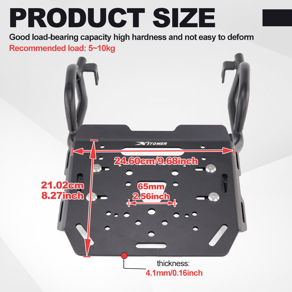 Motorcycle Rear Luggage Rack F - Motorcycle Luggage Rack Rear Carrier Steel recension och pris