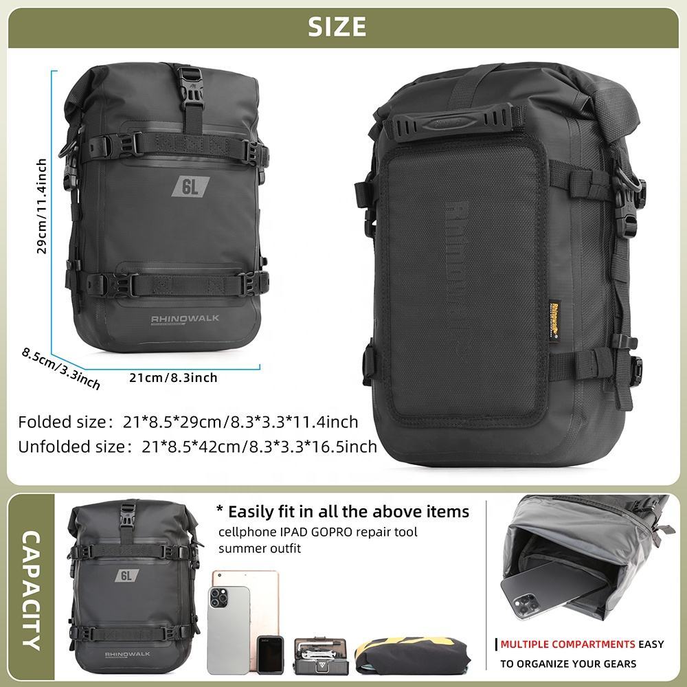 Rhinowalk 6L Crash Bar Dry Bag - Motorcycle Crash Bar Waterproof Dry Bag recension och pris