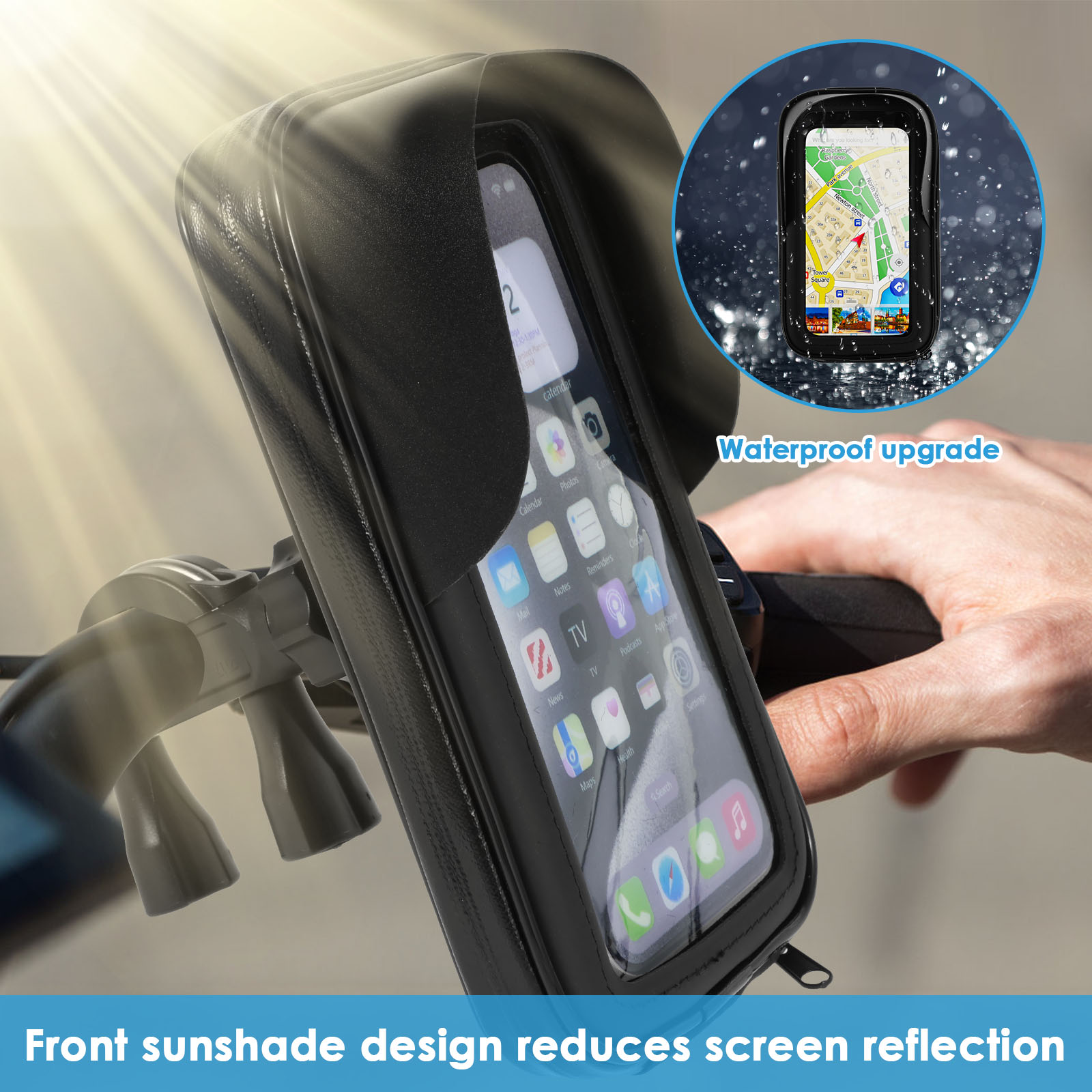 Bike Phone Stand Bag Motorcycl - Waterproof Motorcycle Handlebar Bag Pouch recension och pris