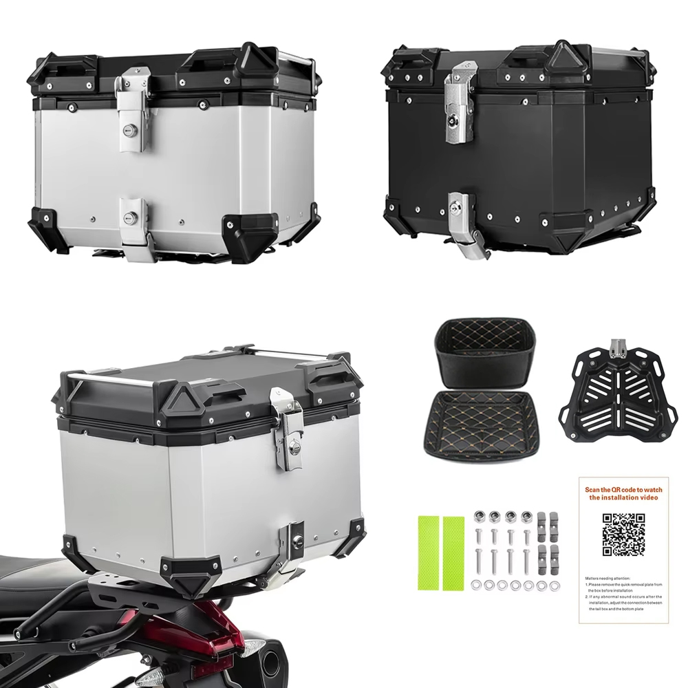 Motorcycle Aluminum Box Motorc - Aluminum Top Case Luggage Box 45L 55L recension och pris