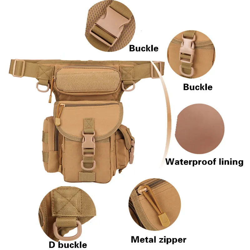 Outdoor Drop Leg Bag EDC Molle - Motorcycle Leg Bag Drop Thigh Pouch recension och pris