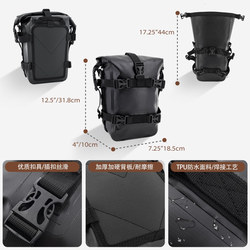 Waterproof Motorcycle Fork Bag - Motorcycle Crash Bar Waterproof Dry Bag recension och pris