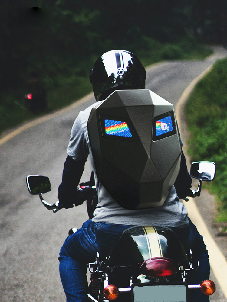 Motorcycle riding backpack, ba - Motorcycle Helmet Backpack Waterproof Led recension och pris