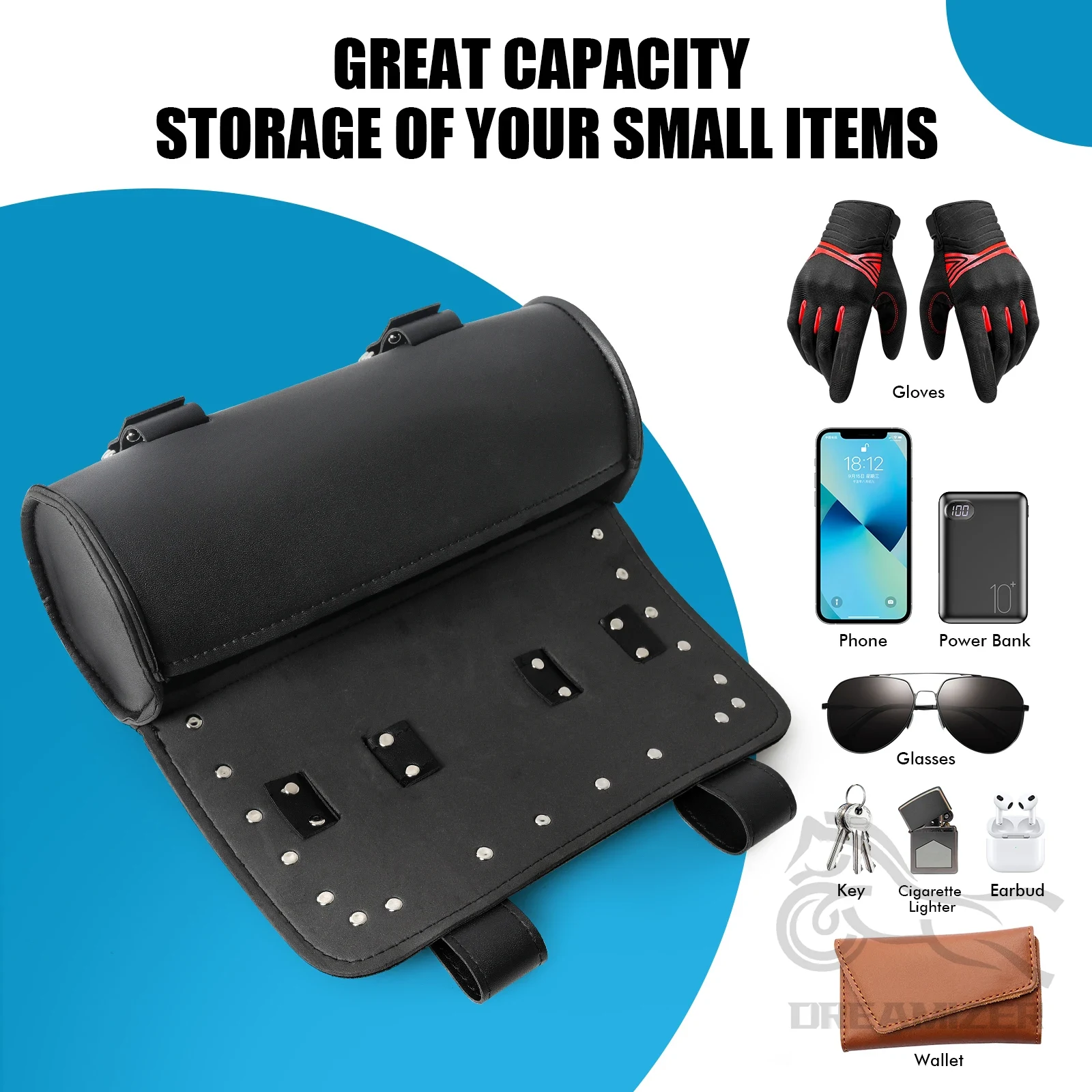 Motorcycle Front Fork Tool Tai - Waterproof Motorcycle Handlebar Bag Pouch recension och pris