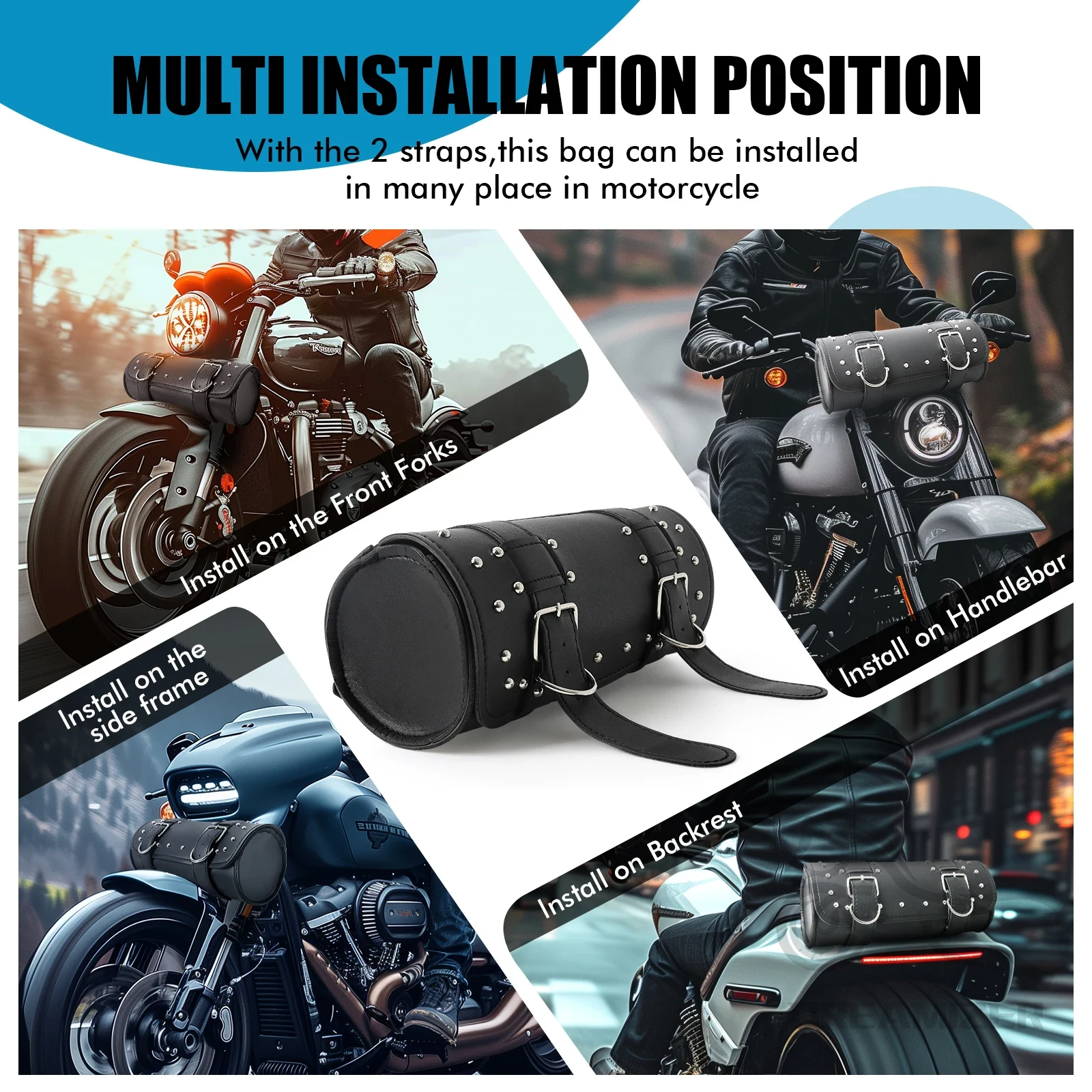 Motorcycle Front Fork Tool Tai - Waterproof Motorcycle Handlebar Bag Pouch recension och pris