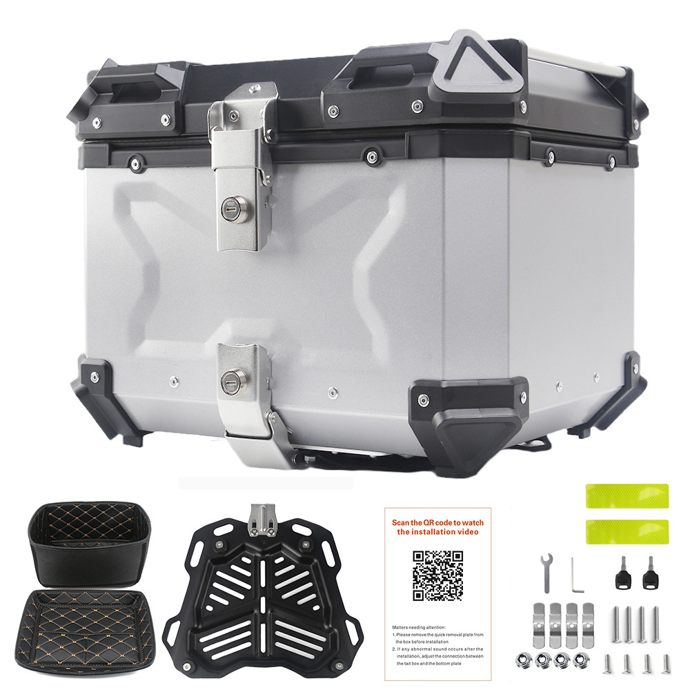 Aluminum Motorcycle Rear Box 4 - Aluminum Top Case Luggage Box 45L 55L recension och pris