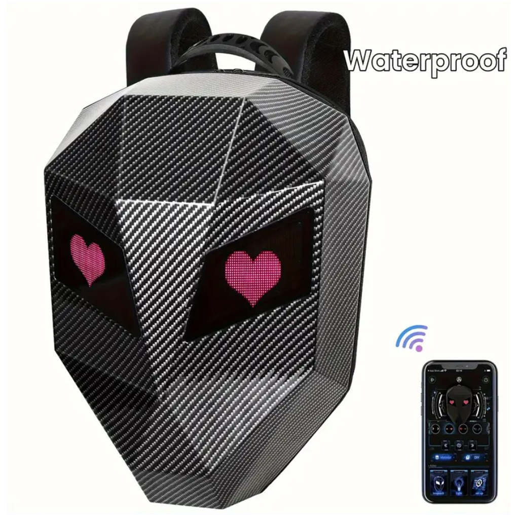 LED Backpack For Man PVC Hard  - Motorcycle Helmet Backpack Waterproof Led recension och pris