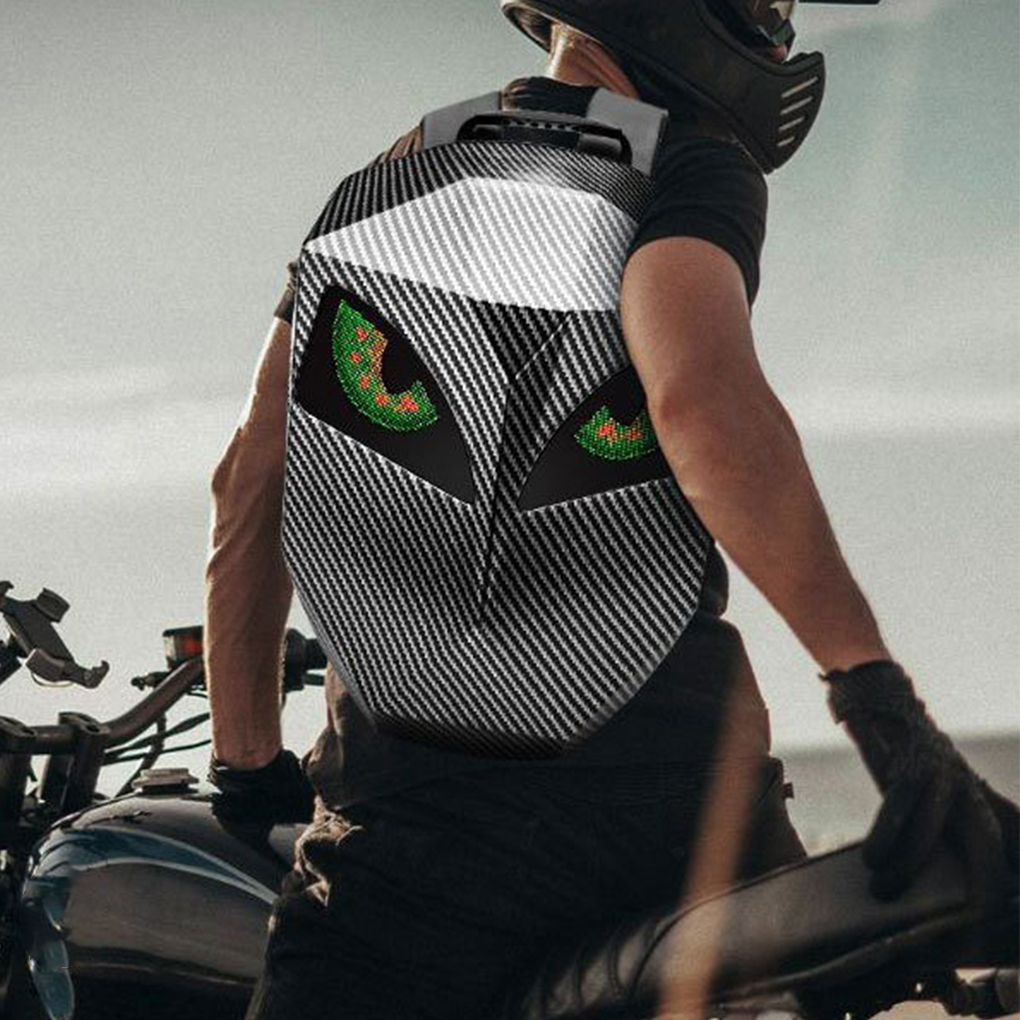 LED Backpack For Man PVC Hard  - Motorcycle Helmet Backpack Waterproof Led recension och pris