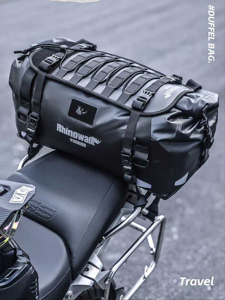 Rhinowalk Motorcycle Tail Bag  - Motorcycle Tail Bag Waterproof Roll Top recension och pris