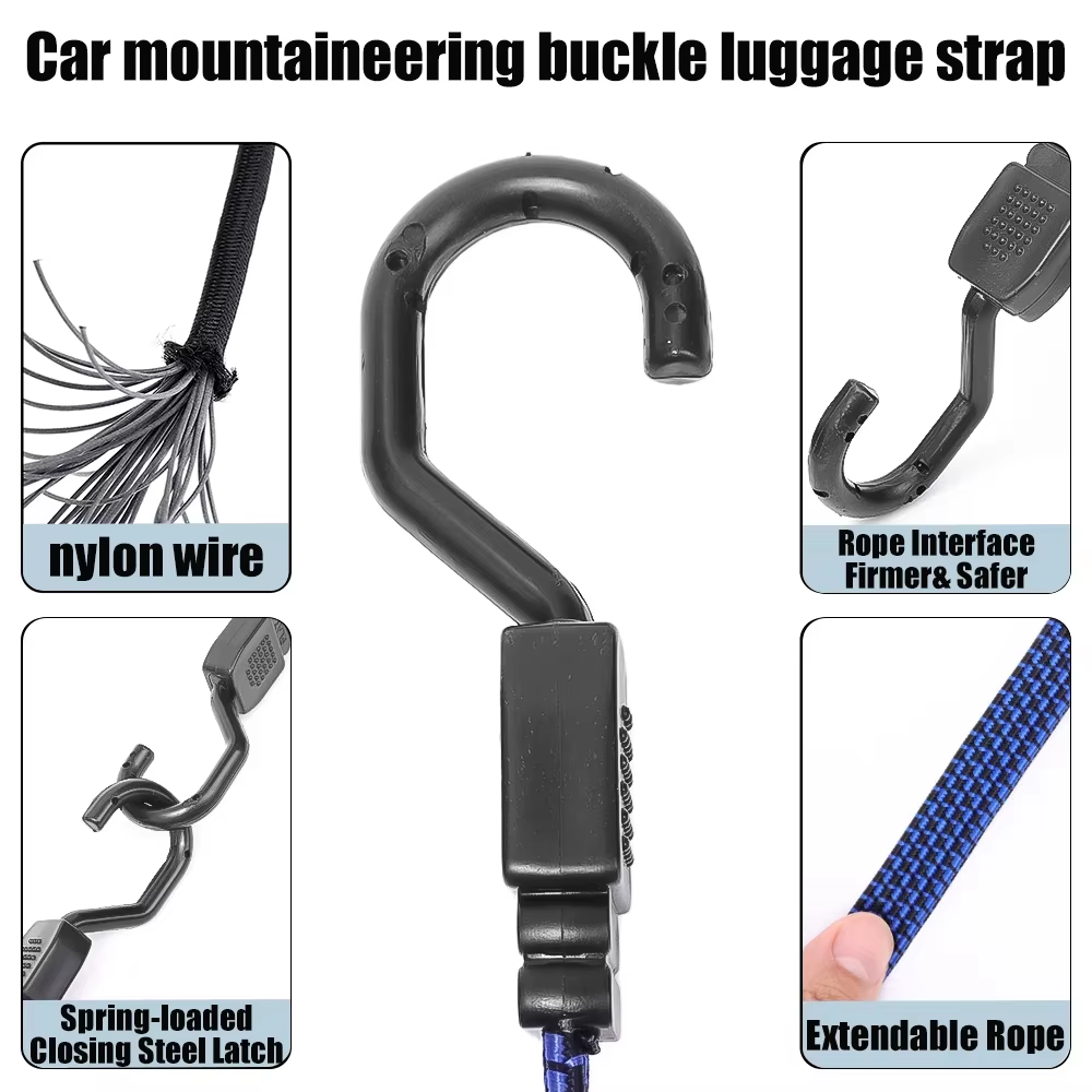 Motorcycle Luggage Strap Bunge - Cargo Net Bungee Cord Motorcycle Helmet recension och pris