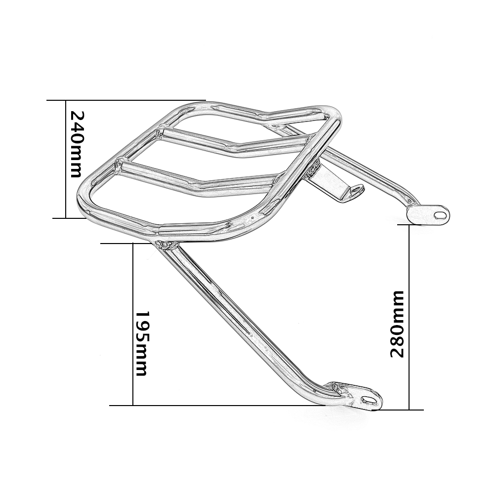 Motorcycle Luggage Rack Stainl - Motorcycle Luggage Rack Rear Carrier Steel recension och pris