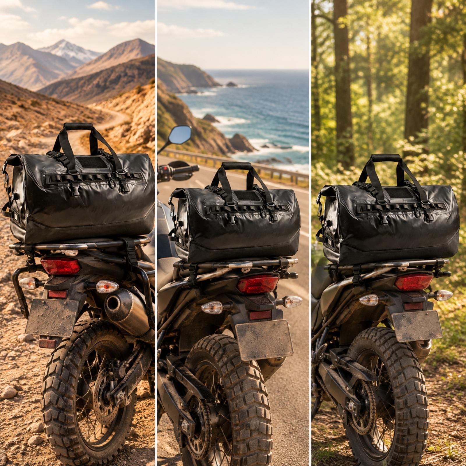 Large‑Capacity Waterproof Roll - Motorcycle Tail Bag Waterproof Roll Top recension och pris