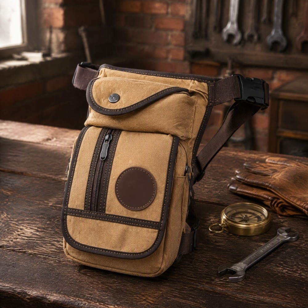 Men Canvas Drop Leg Bag Nylon  - Motorcycle Leg Bag Drop Thigh Pouch recension och pris