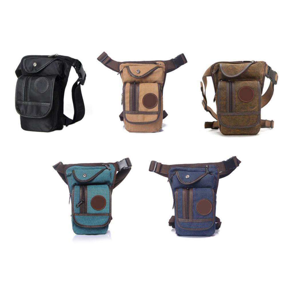 Men Canvas Drop Leg Bag Nylon  - Motorcycle Leg Bag Drop Thigh Pouch recension och pris