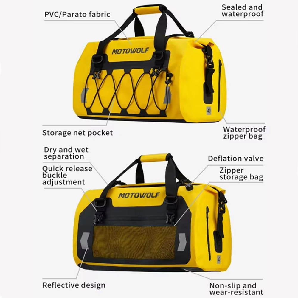 Motorcycle Rear Seat Tail Bag  - Motorcycle Tail Bag Waterproof Roll Top recension och pris