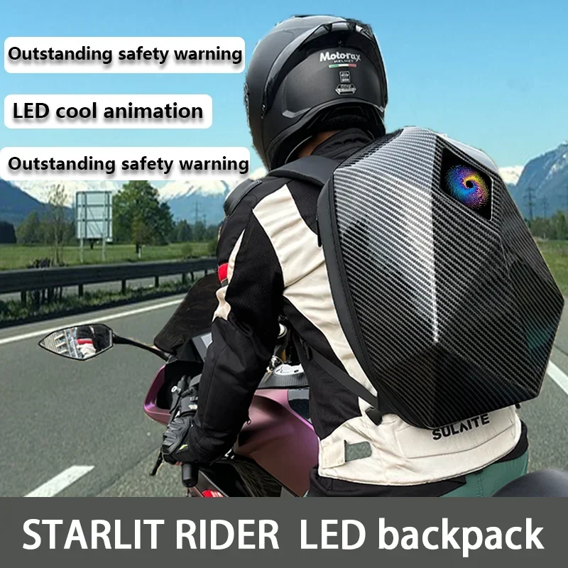 LED Knight Cycling Backpack wi - Motorcycle Helmet Backpack Waterproof Led recension och pris