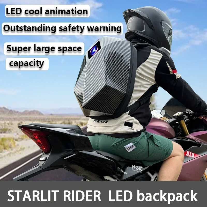 LED Knight Cycling Backpack wi - Motorcycle Helmet Backpack Waterproof Led recension och pris