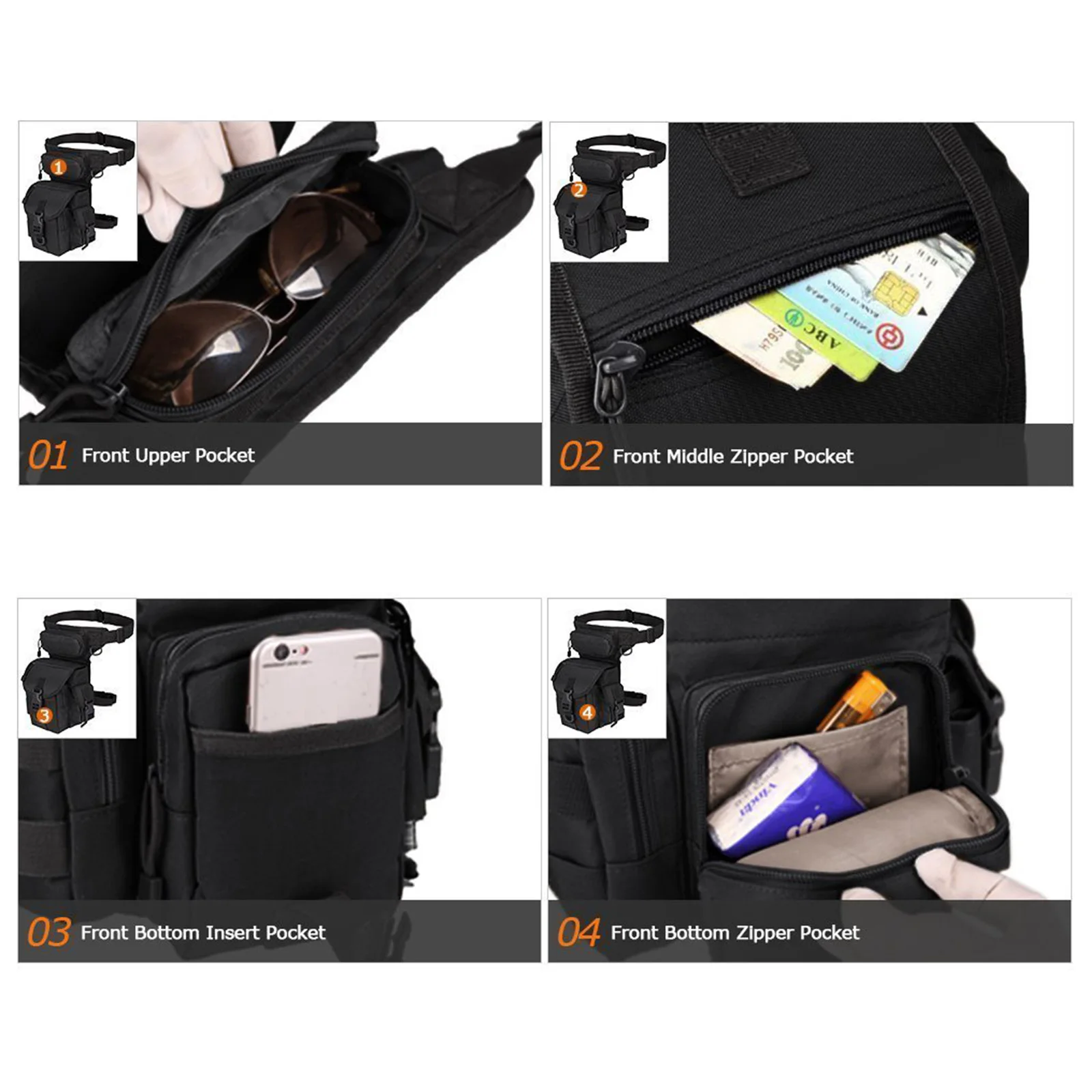 Tactical Drop Leg Pouch Bag Th - Motorcycle Leg Bag Drop Thigh Pouch recension och pris