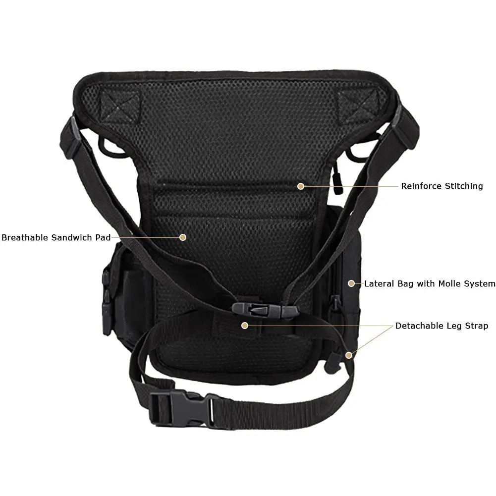 Tactical Drop Leg Pouch Bag Th - Motorcycle Leg Bag Drop Thigh Pouch recension och pris