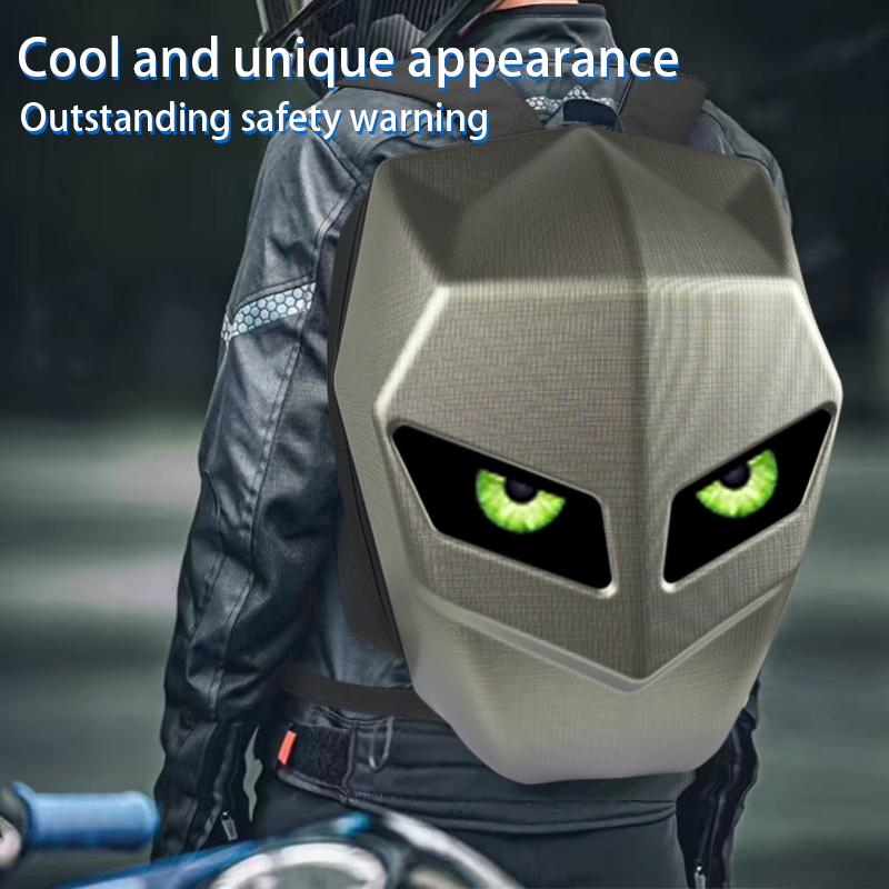 Motorcycle backpack with LED e - Motorcycle Helmet Backpack Waterproof Led recension och pris