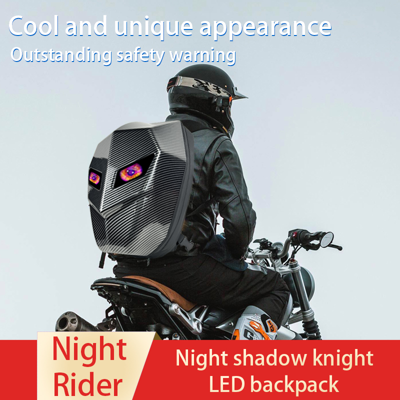 Motorcycle backpack with LED e - Motorcycle Helmet Backpack Waterproof Led recension och pris