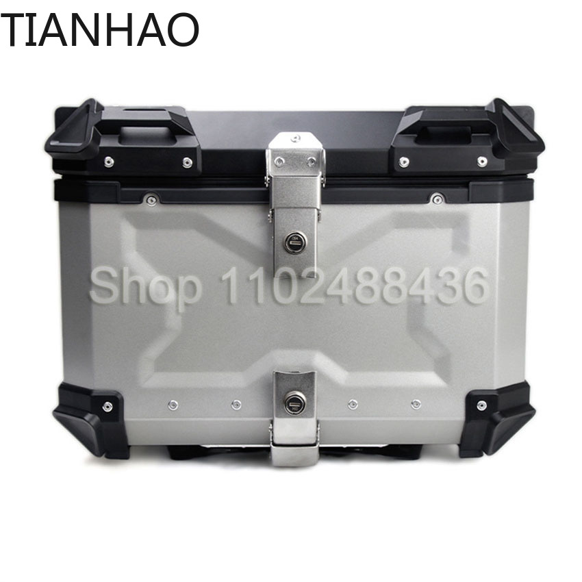 Universal Motorcycle Rear Trun - Aluminum Top Case Luggage Box 45L 55L recension och pris